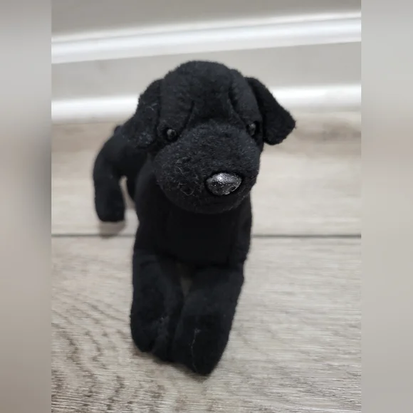 Vintage Stuffins Black Labrador Retriever Bean Bag Dog Collectible Plush Animal - Picture 6 of 8